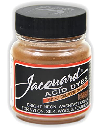 Jacquard Acid Dye – Flourescent Orange – 1/2 Oz Net Wt – Acid Dye for Wool