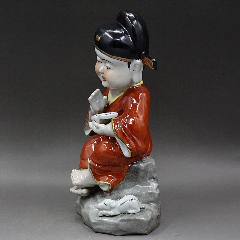 11.8″ Chinese Porcelain Figure Number One Scholar Statue