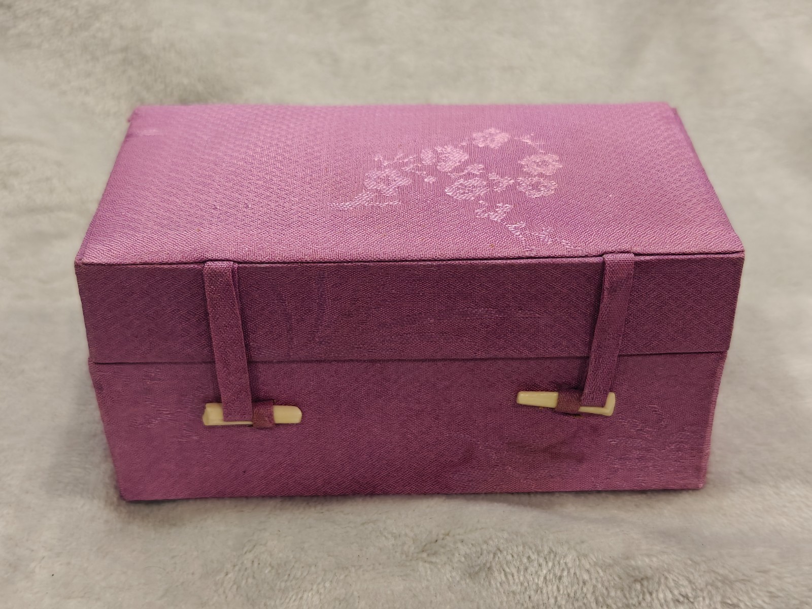 Vintage Chinese Cloisonné Baoding Balls Hand Painted Floral Green Original Box