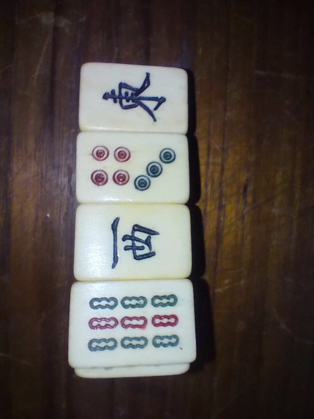 Mahjong Gambling Amulet Bracelet Chinese Vintage 1950’s