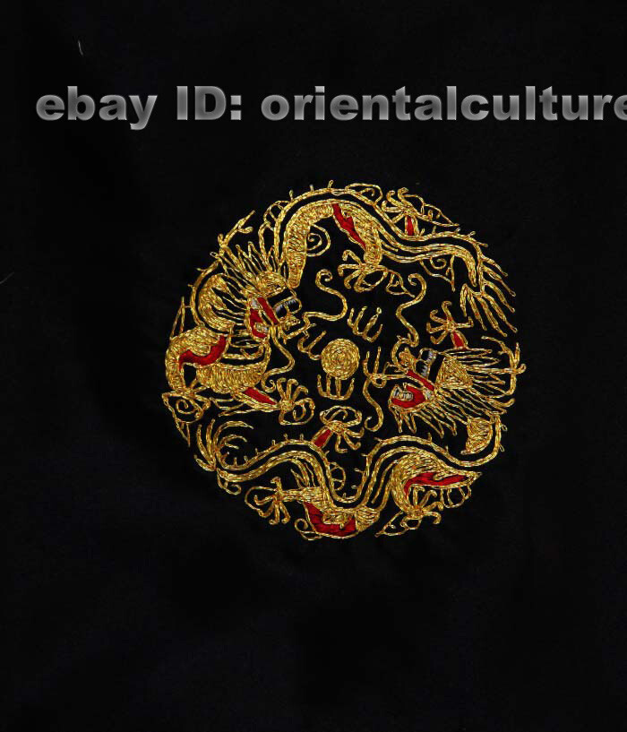 Chinese totally 100% hand embroidered silk suzhou embroidery art:double dragons