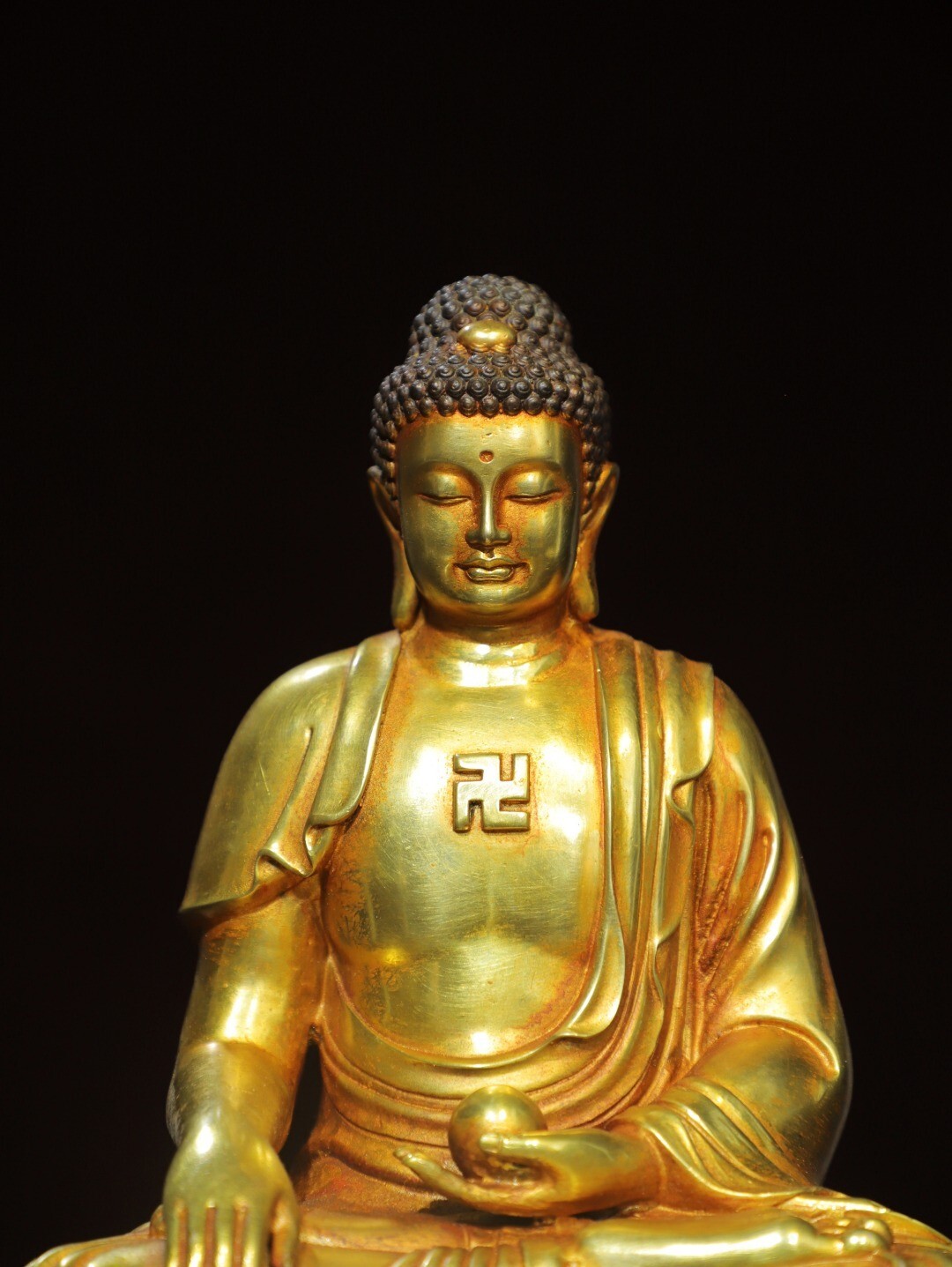 Bronze gilded statue of Amitabha Buddha Buddha statue