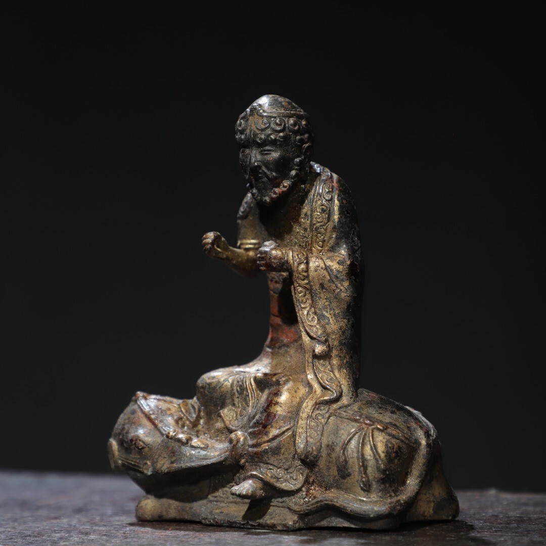 Bronze and gold [Arhat] Buddha statue