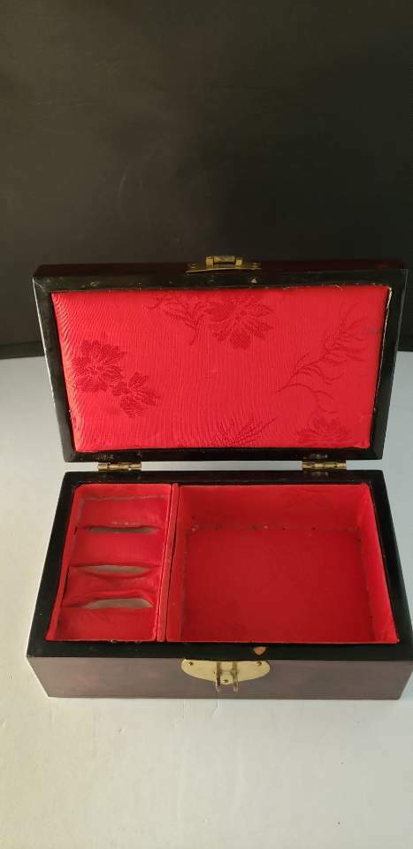 Cork 3D Jewelry Box Shadow Box Glass & Lacquer 6.25×3.75×2.5″ CHINESE