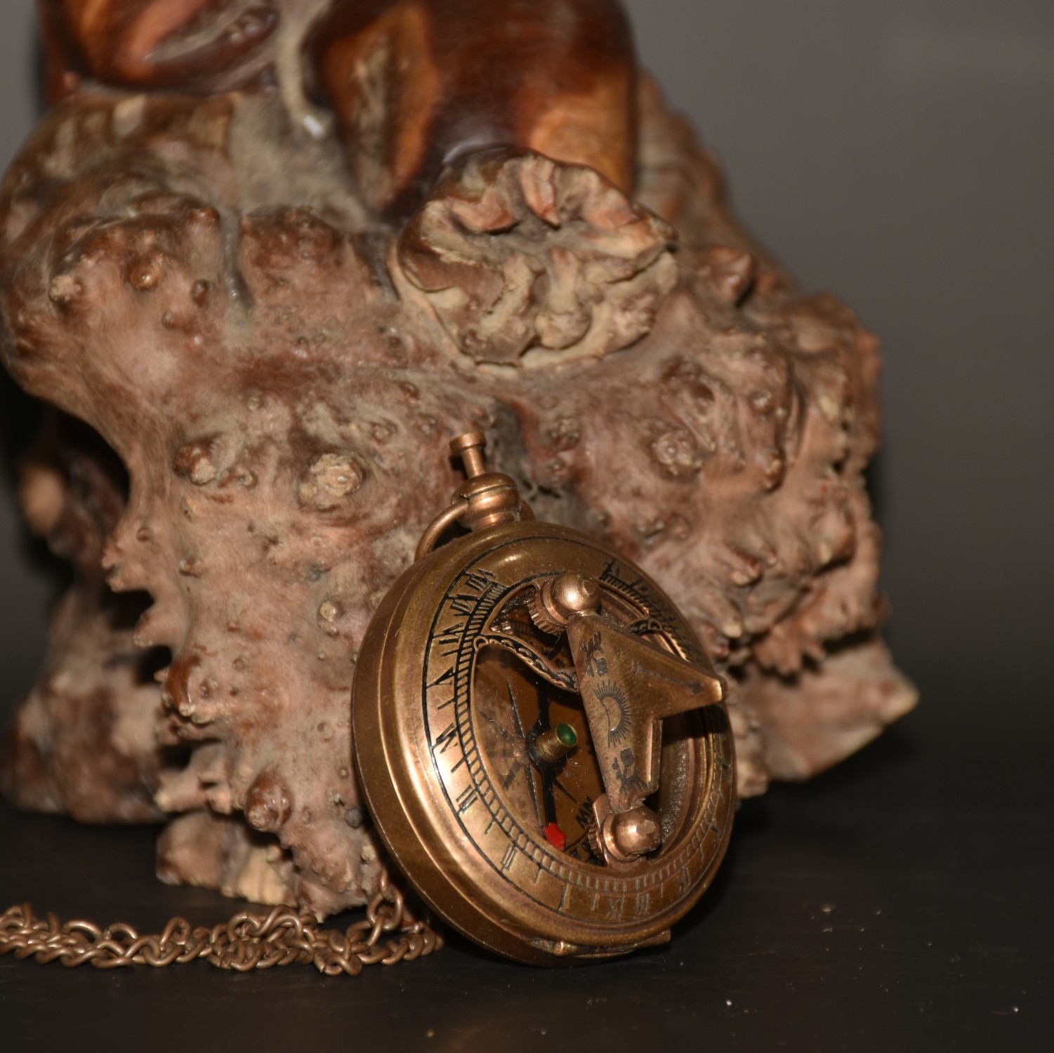 Vintage Brass Compass 1.97×2.36×0.98in 74g Retro Navigation Decor