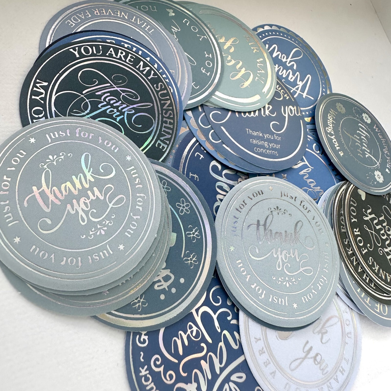 Thank You Sticker Random 1pc Blue 44mm New from Japan with tracking