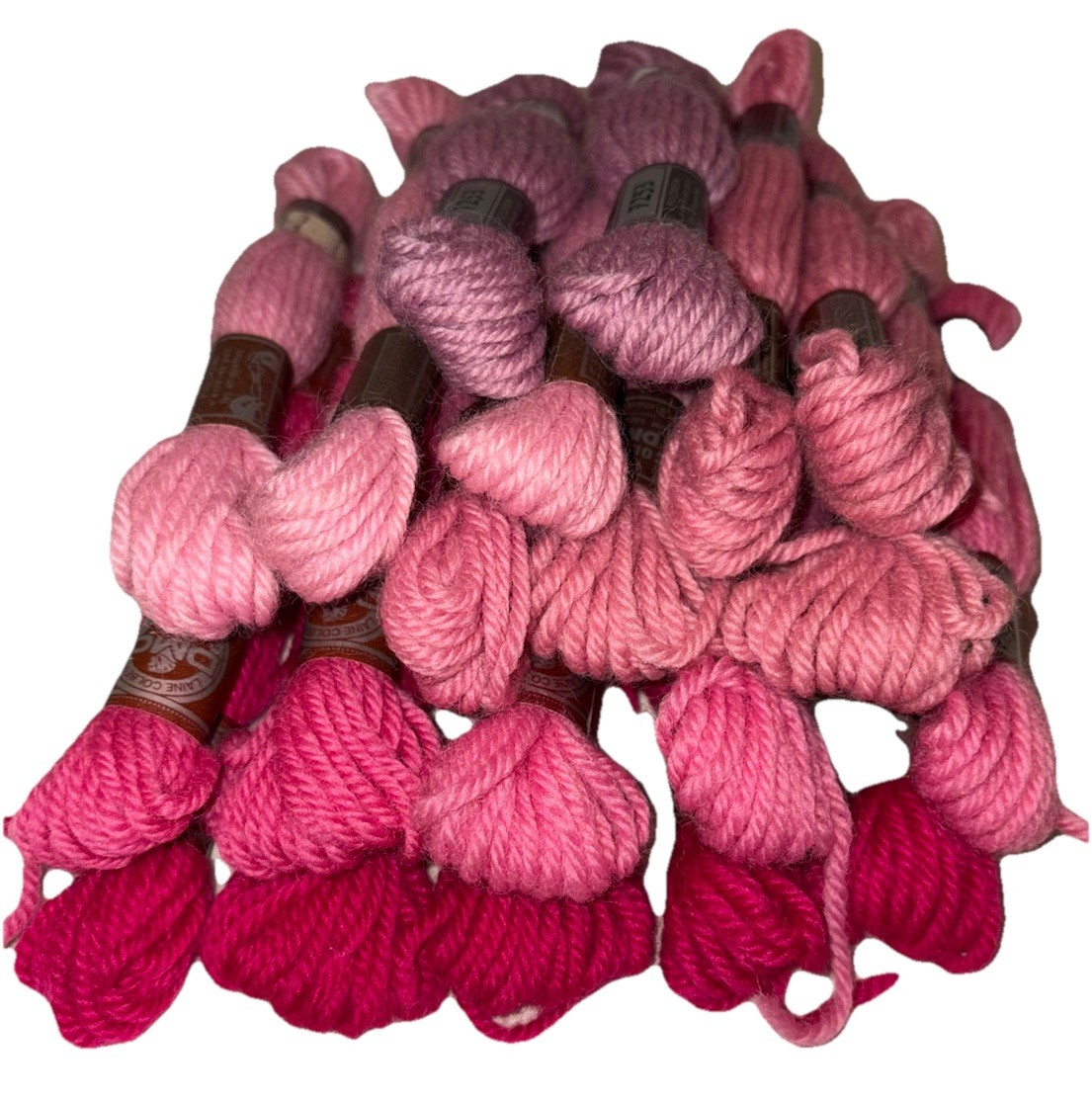 DMC Laine Colbert Tapestry 100 % Virgin WOOL 20-Hank-Lot Pink-Magenta-Violet MIX