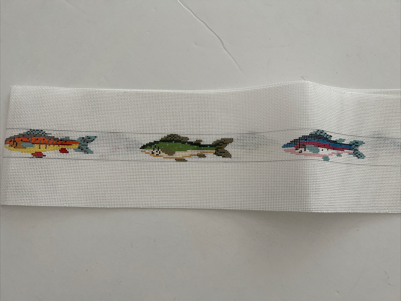 Colorful JHL Fish Belt #JB-303 18Ct Needlepoint Canvas