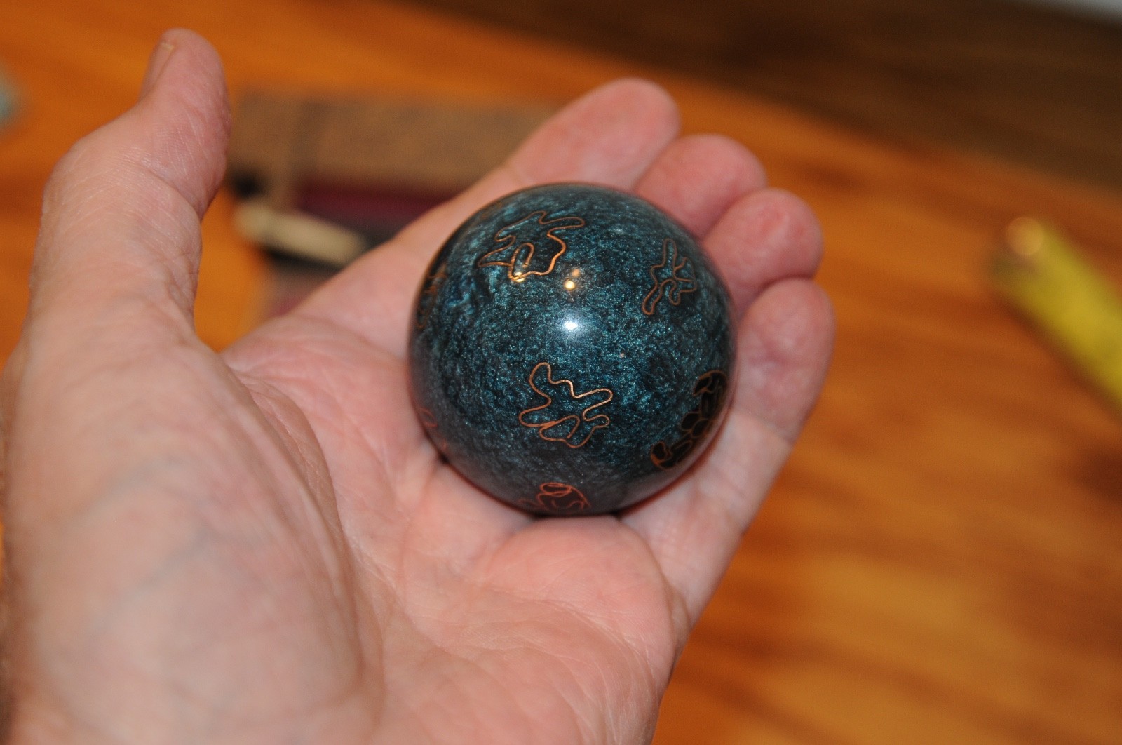Vintage Baoding Iron Ball Set Chinese Stress Relief Instruction Booklet Jin Song