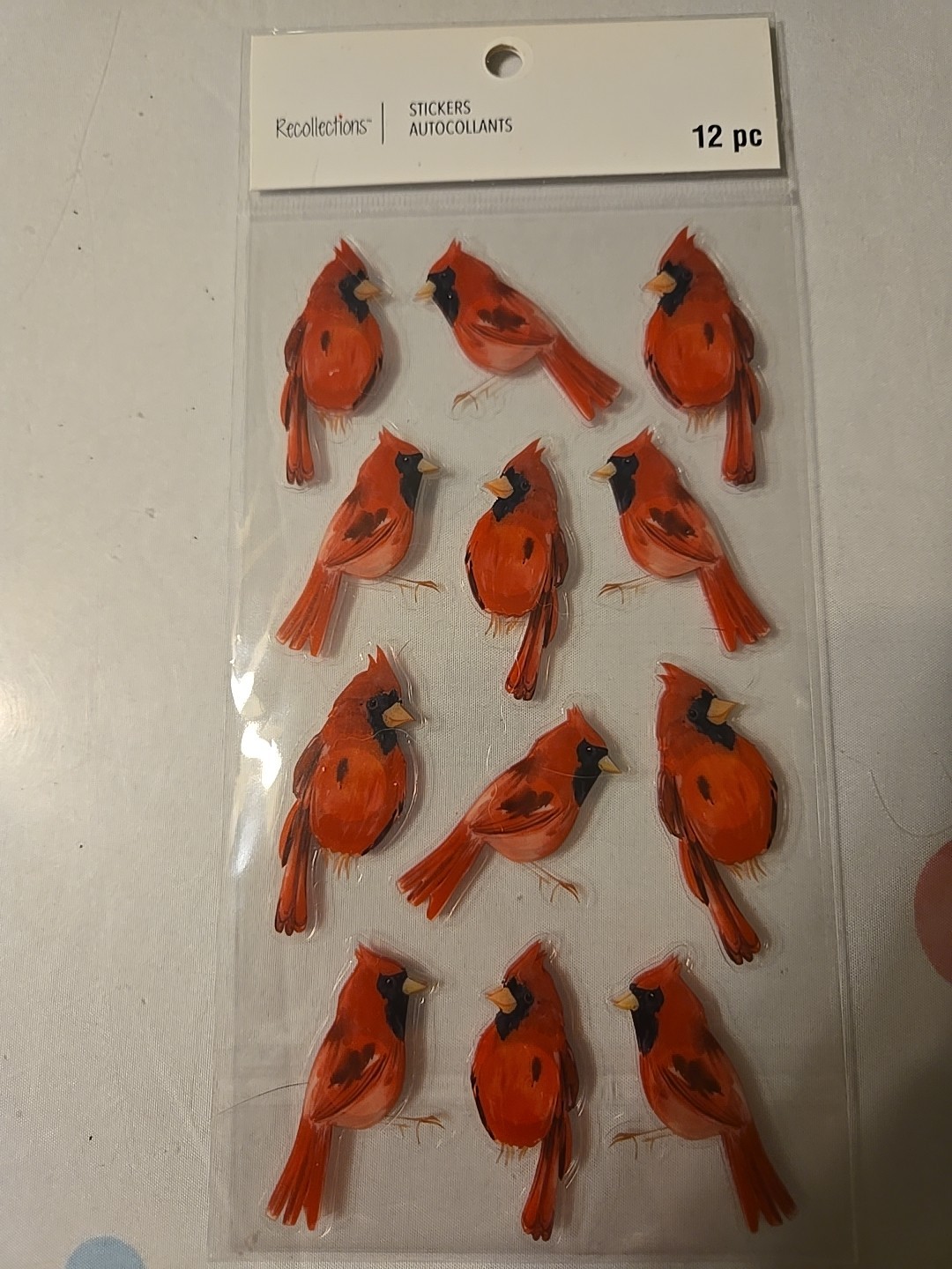 Recollections CARDINALS Scrapbooking stickers