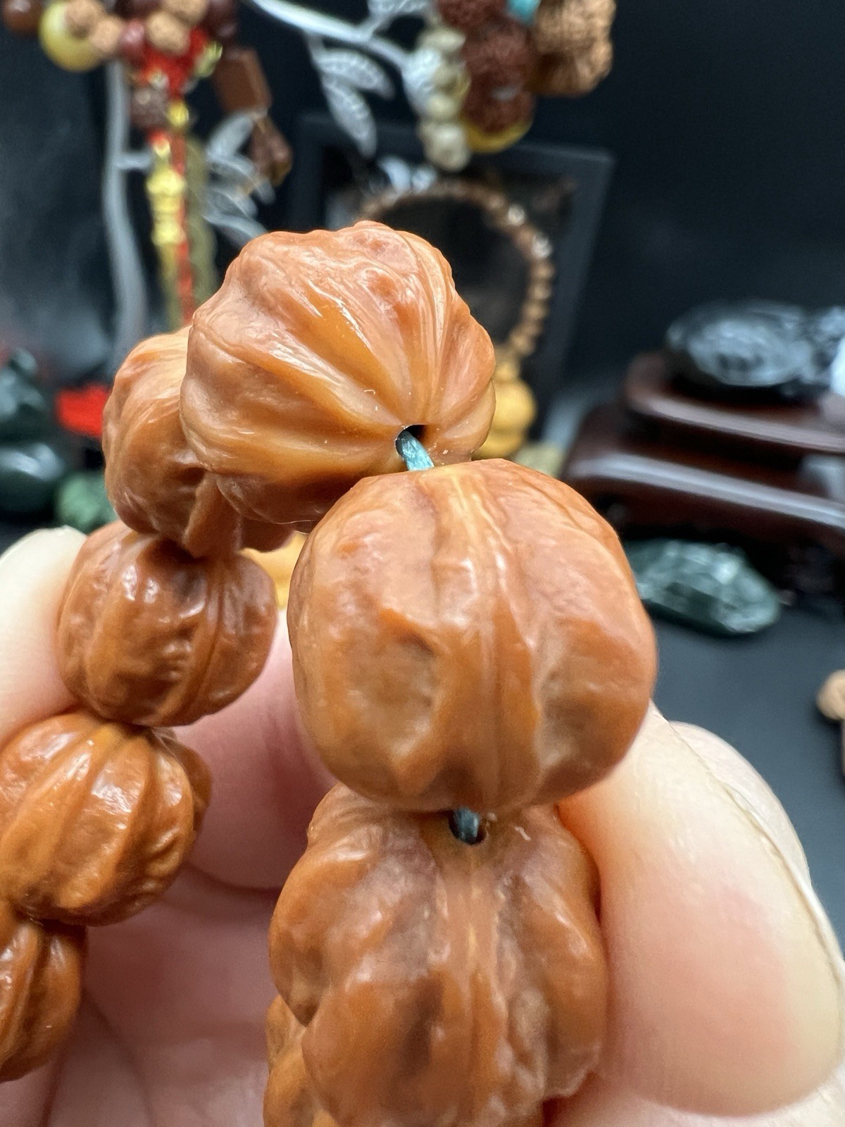 Collection 14.5×13mm Chinese Small Walnut Handheld 纯野生水晶皮小京八棱手持