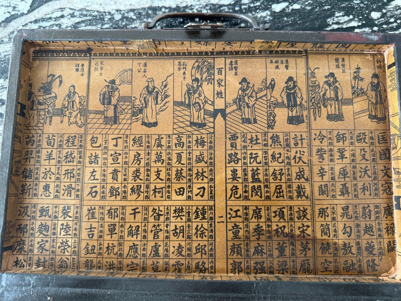Authentic Vintage Chinese Majong Set in Hand Carved Wooden Case