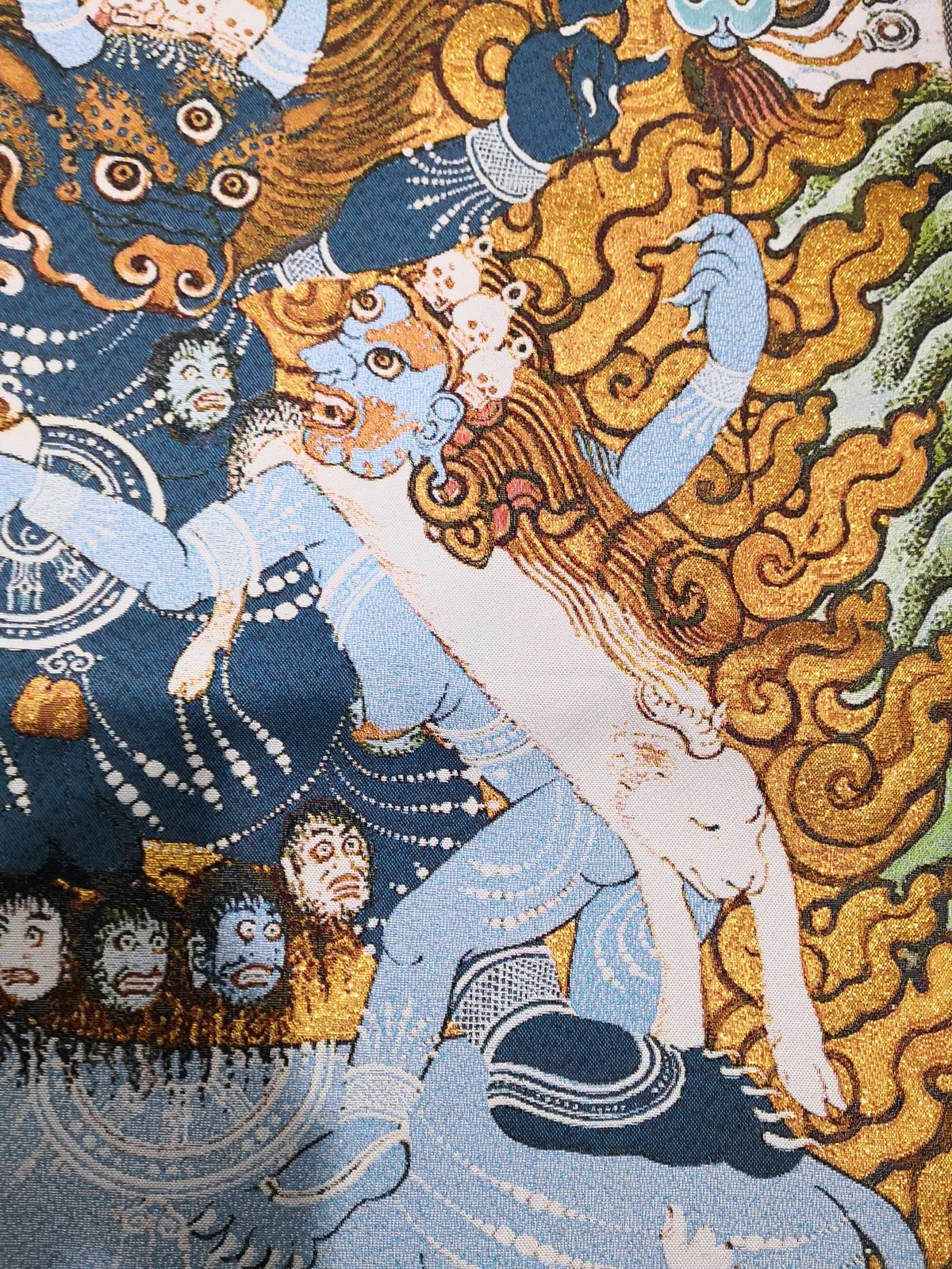 36″ Tibet Tibetan Cloth Silk Buddhism Heruka Vajrabhairava Tangka Thangka Mural7