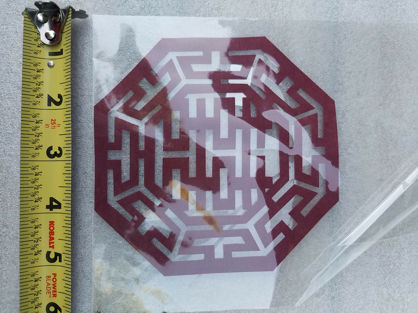 Set x 4pcs: Chinese Scissor Paper Cut Outs Craft Art Bamboo Circle Bagua Crest