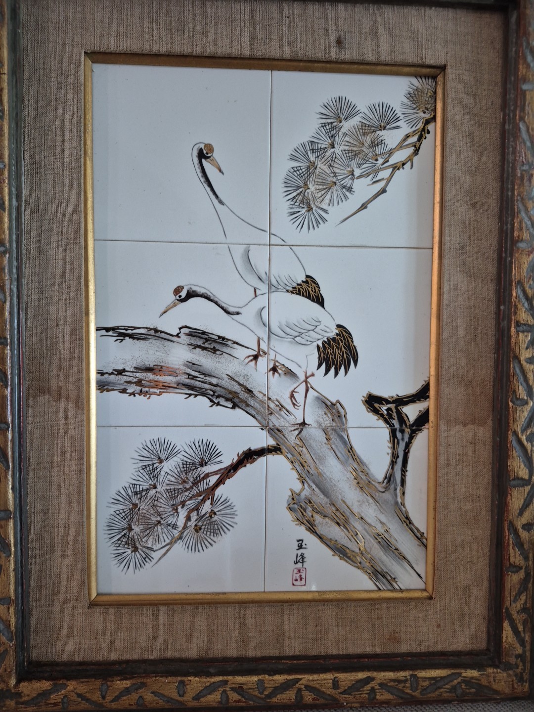 “Vintage Chinese Hand Painted Porcelain Wall Art – Bird Panels – Set of 2”