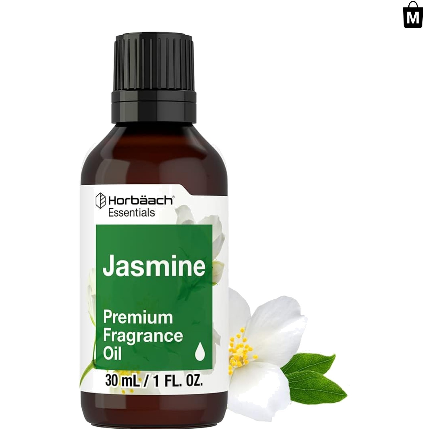 1 fl oz Jasmine Essential Oil – Organic, Gluten-Free for Candles & Diffusers