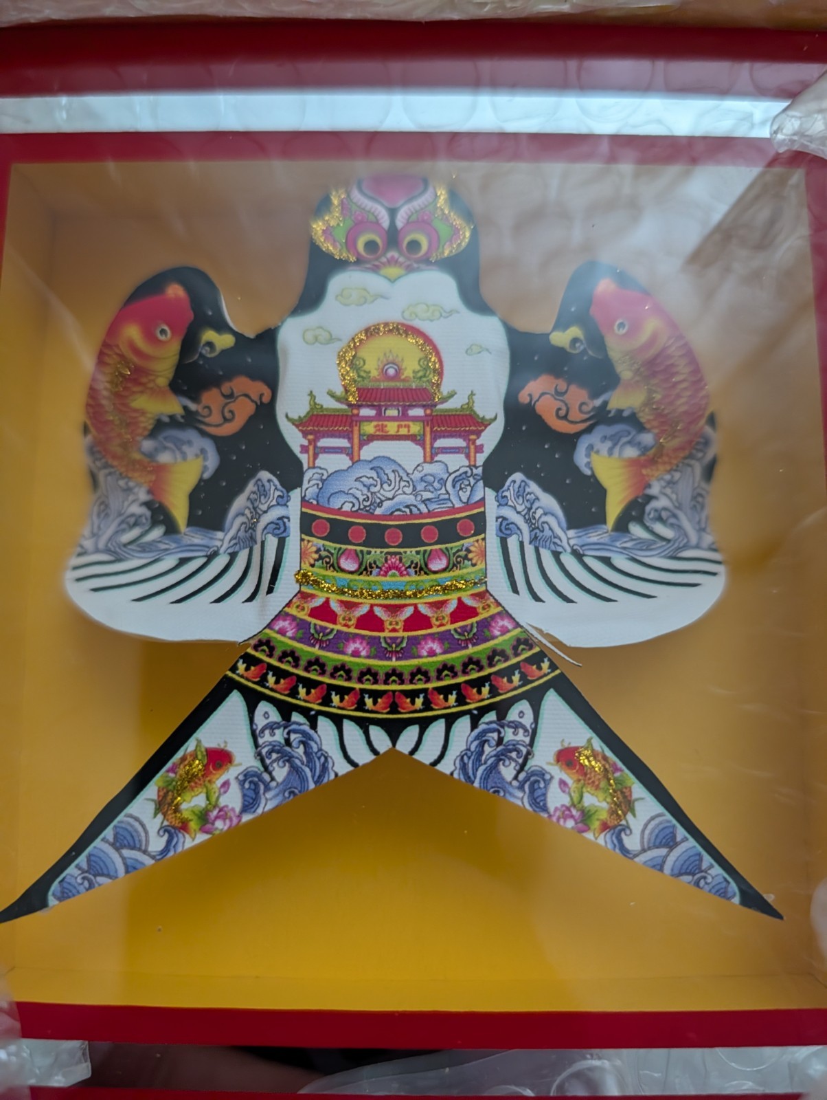 Weifang Chinese Intangible Cultural Heritage Framed Decorative Collectible Kite