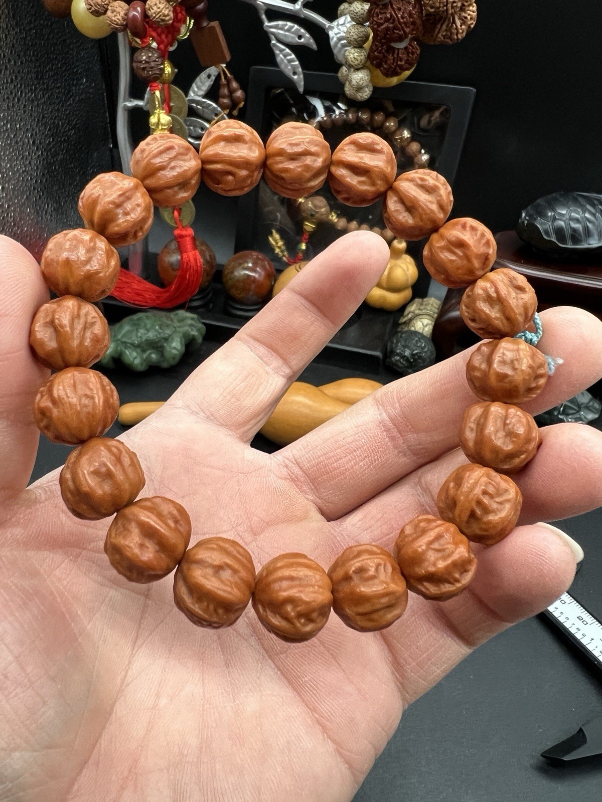 Collection 14.5×13mm Chinese Small Walnut Handheld 纯野生水晶皮小京八棱手持