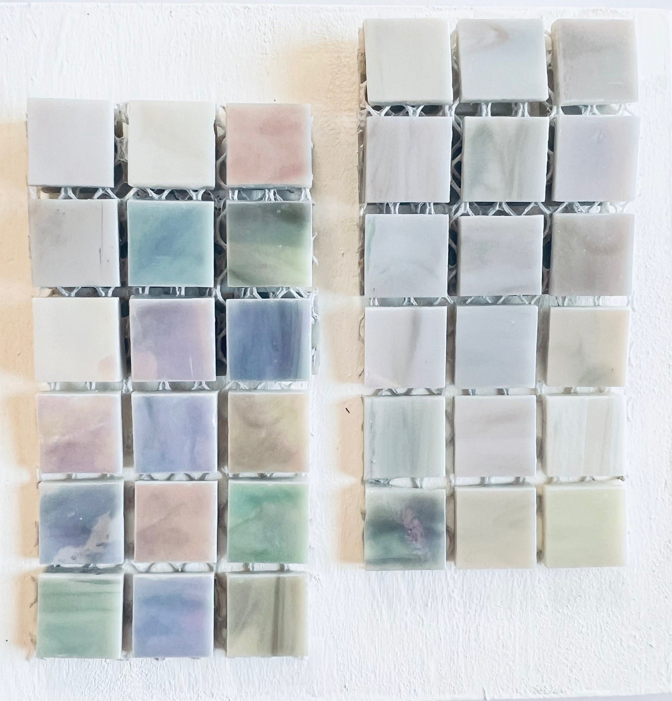 Stained Glass Mosaic Tiles 1/2″x1/2″ Iridescent (54 per set)