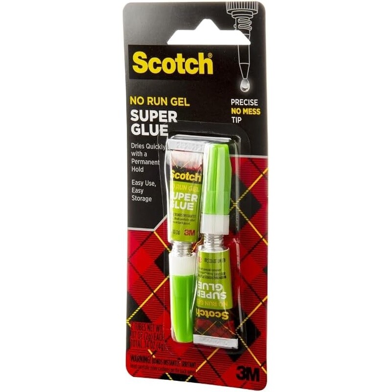 Super Glue Gel 2-Pack Dries Quickly Permanent Hold Wood Metal Plastic Glass New
