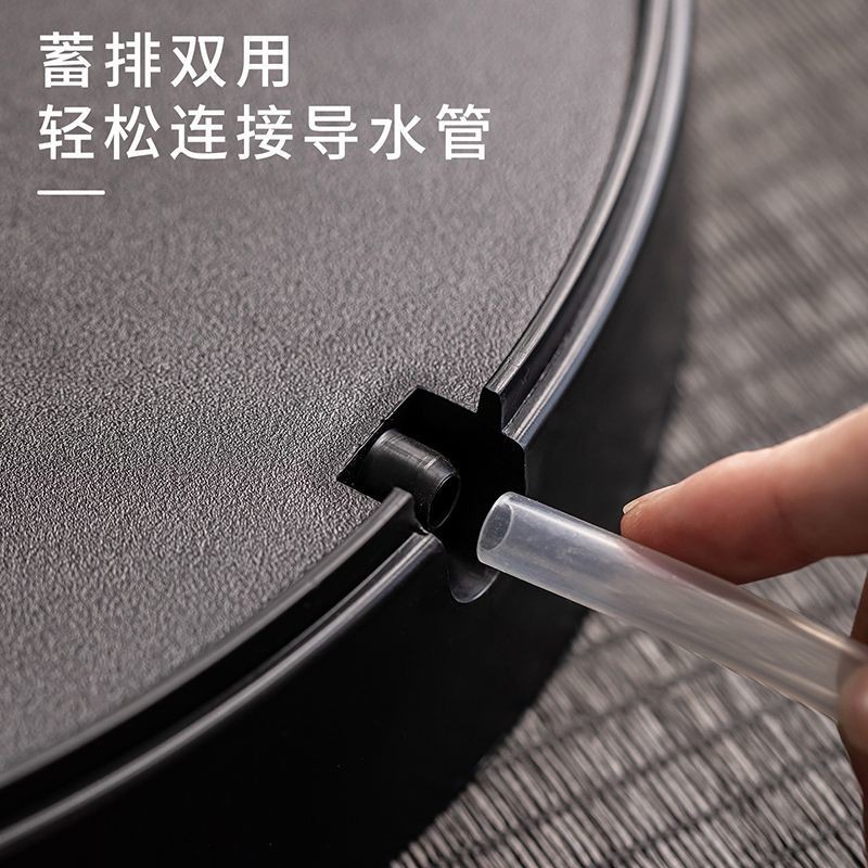 New Ceramic Tea Tray Small Water Storage Drainage Gongfu Tea Table Home Use