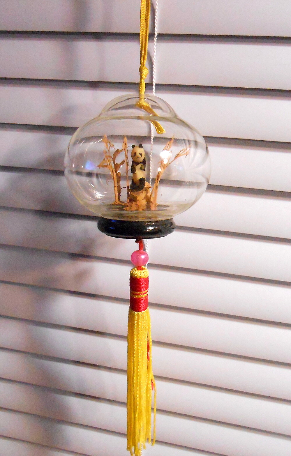 Vintage Chinese Panda Hanging Ornament Globe