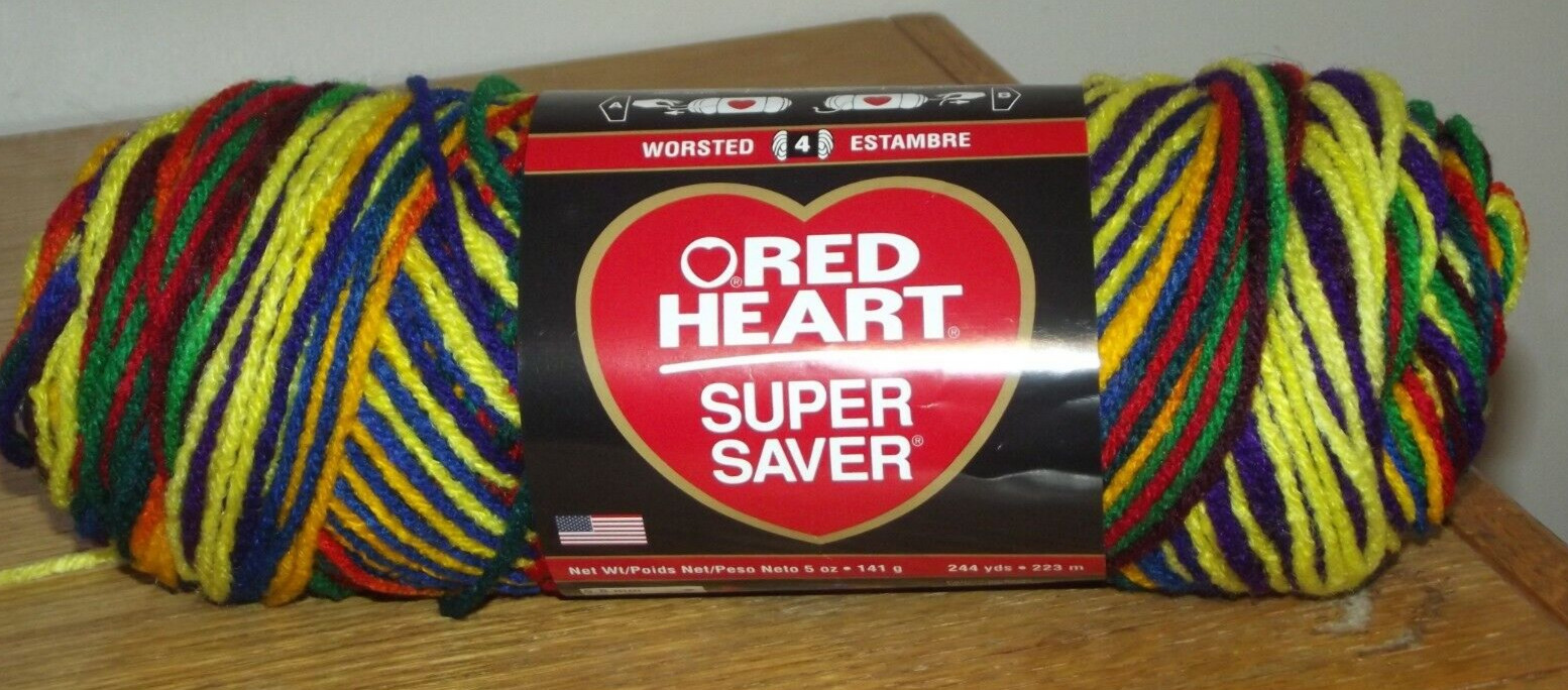 RED HEART Super Saver Yarn 5 oz Full Skein 100% Acrylic Color #950 Mexicana B53