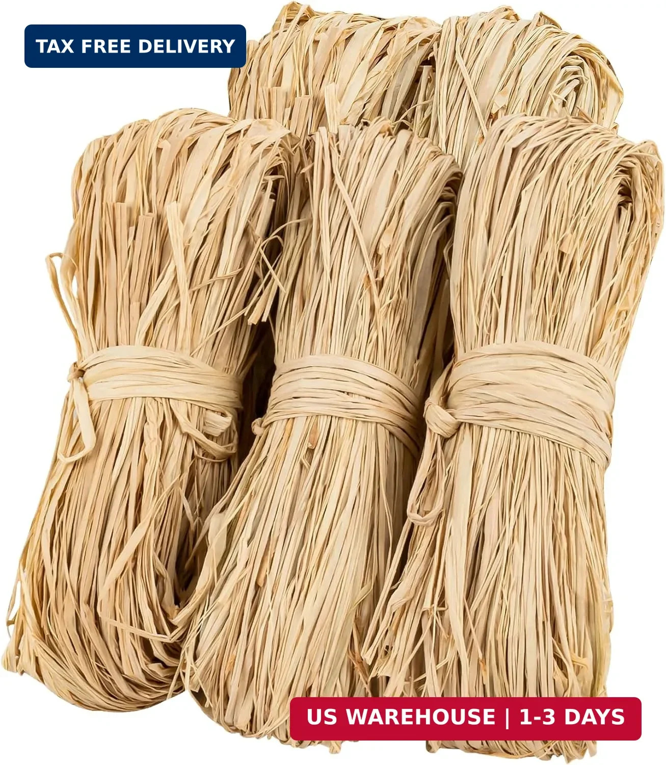 Sukh Natural Raffia Ribbon – 5PCS Raffia Straw for Florist Bouquets Decoration T
