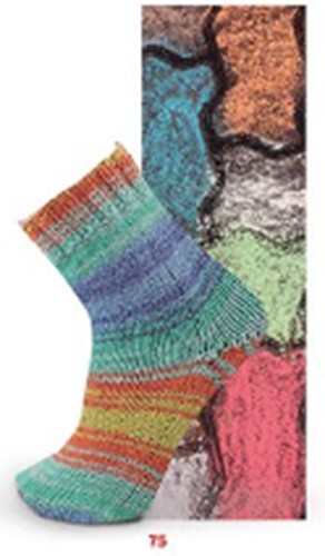 Lot of 2 NEW Balls of KATIA SOCKS BOMBAY II ,#75 lot 15399, sock weight