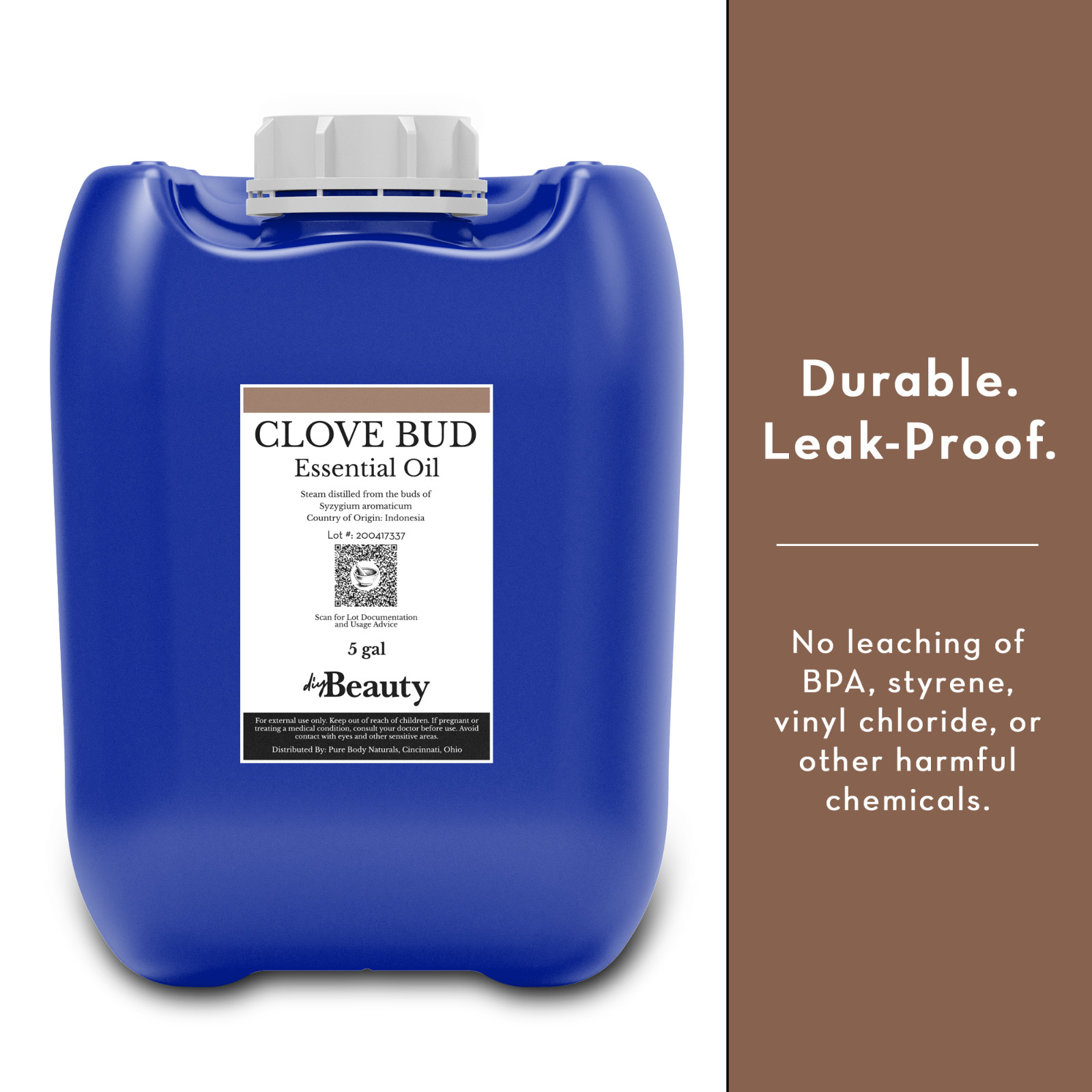 Bulk Clove Essential Oil – Large Wholesale Size – Pure and Undiluted