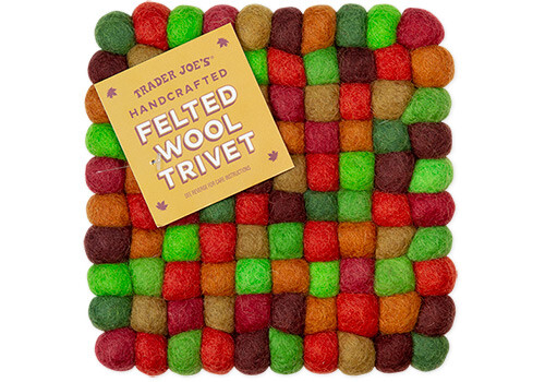 Trader Joe’s Handcrafted Trivets In Pretty Fall Colors Holiday Limited Edition