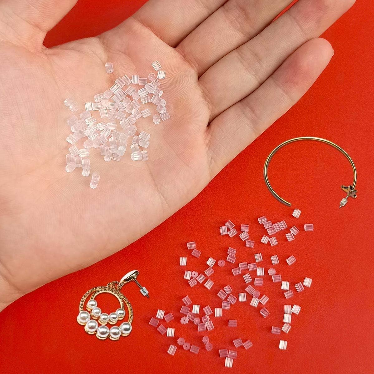 1000 Pcs Back Earrings Rubber Earring Backs – Silicone Earring Backs Soft Clear