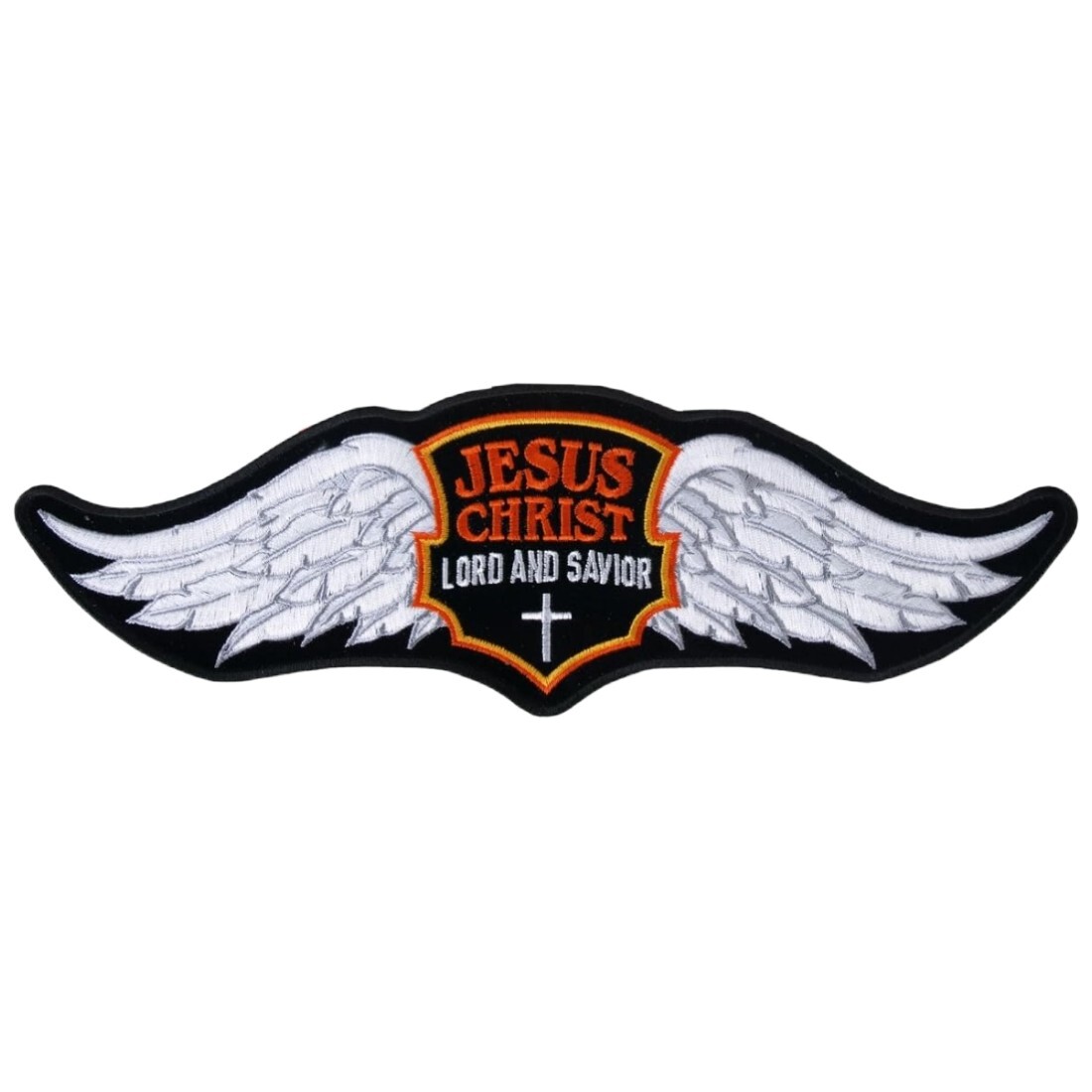 Jesus Wings Jacket Vest Back Patch – 12.0 inch Iron on Sew on