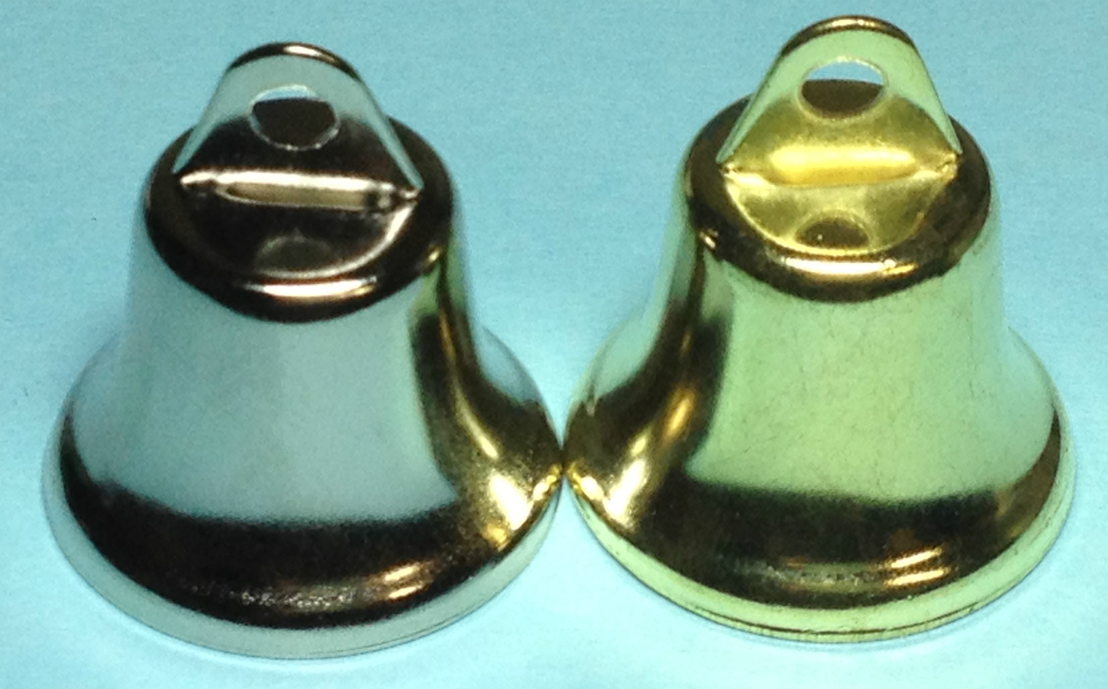 12 x 48mm 2″ Gold Silver Tone Liberty Jingle Bells Christmas Ornament Crafts