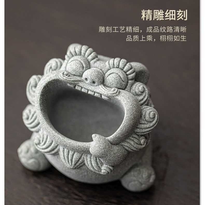 Chinese Style Desktop Ashtray With Lid Office Living Room Study Decor