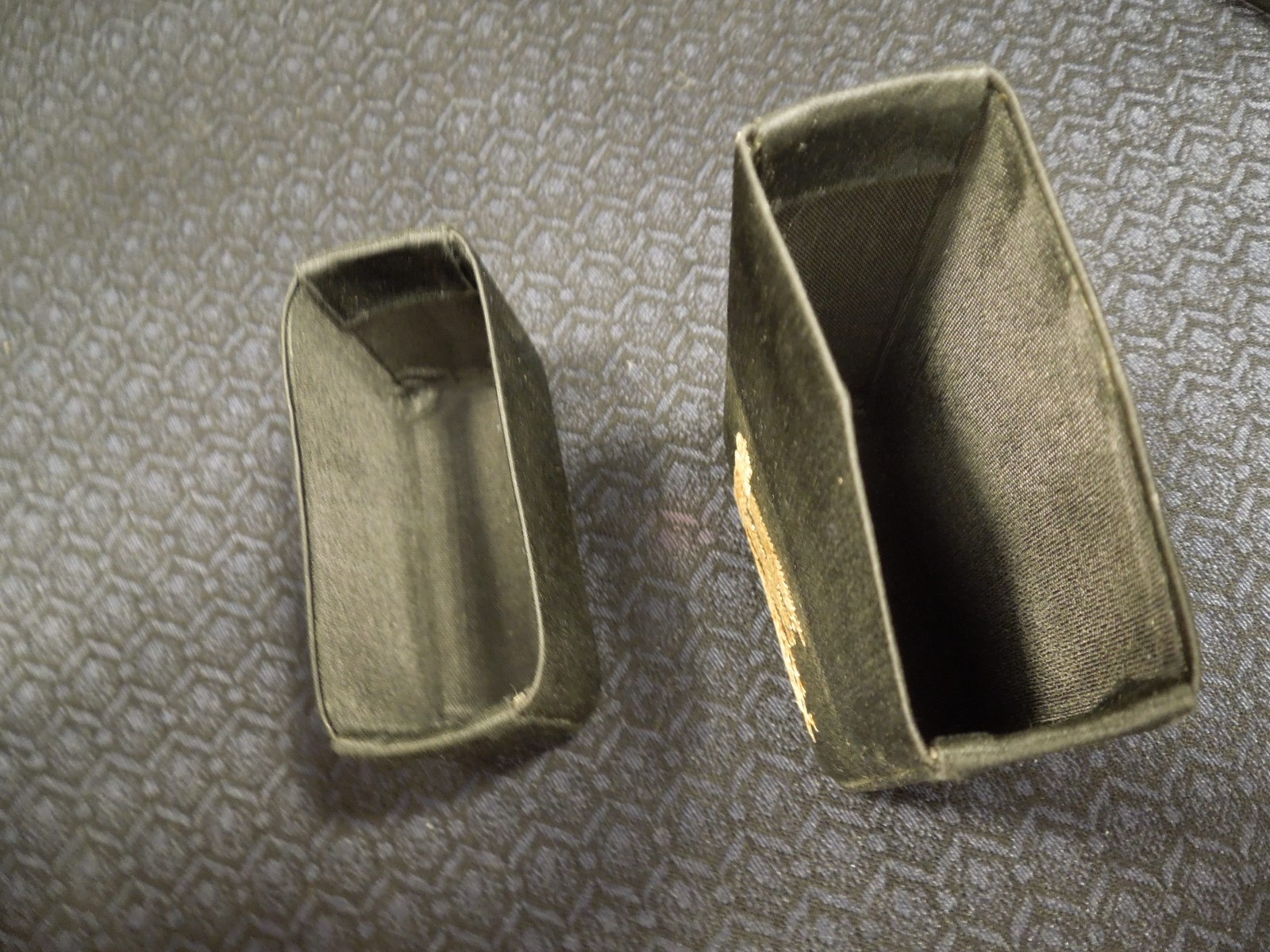 Vintage Asia Chinese Japan Black Silk & Gold Hand Stitched Cigarette Case