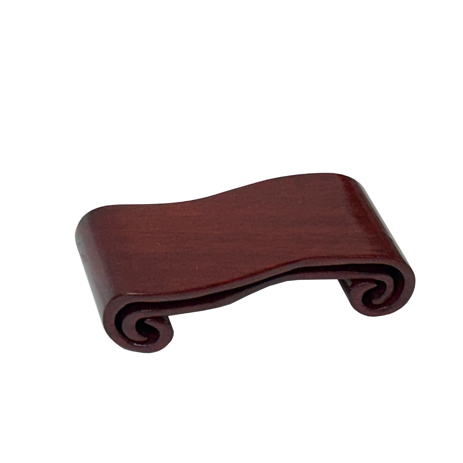 3.25″ Set 2 Brown Wood Scroll Legs Rectangular Display Stand Riser Easels ws4057