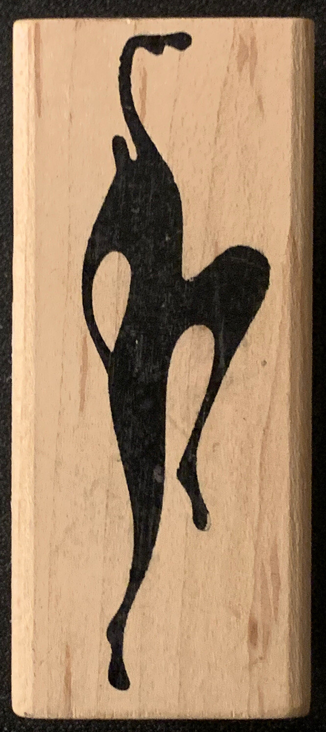 A Stamp In The Hand Silhouette Dancer Body Rubber Stamp