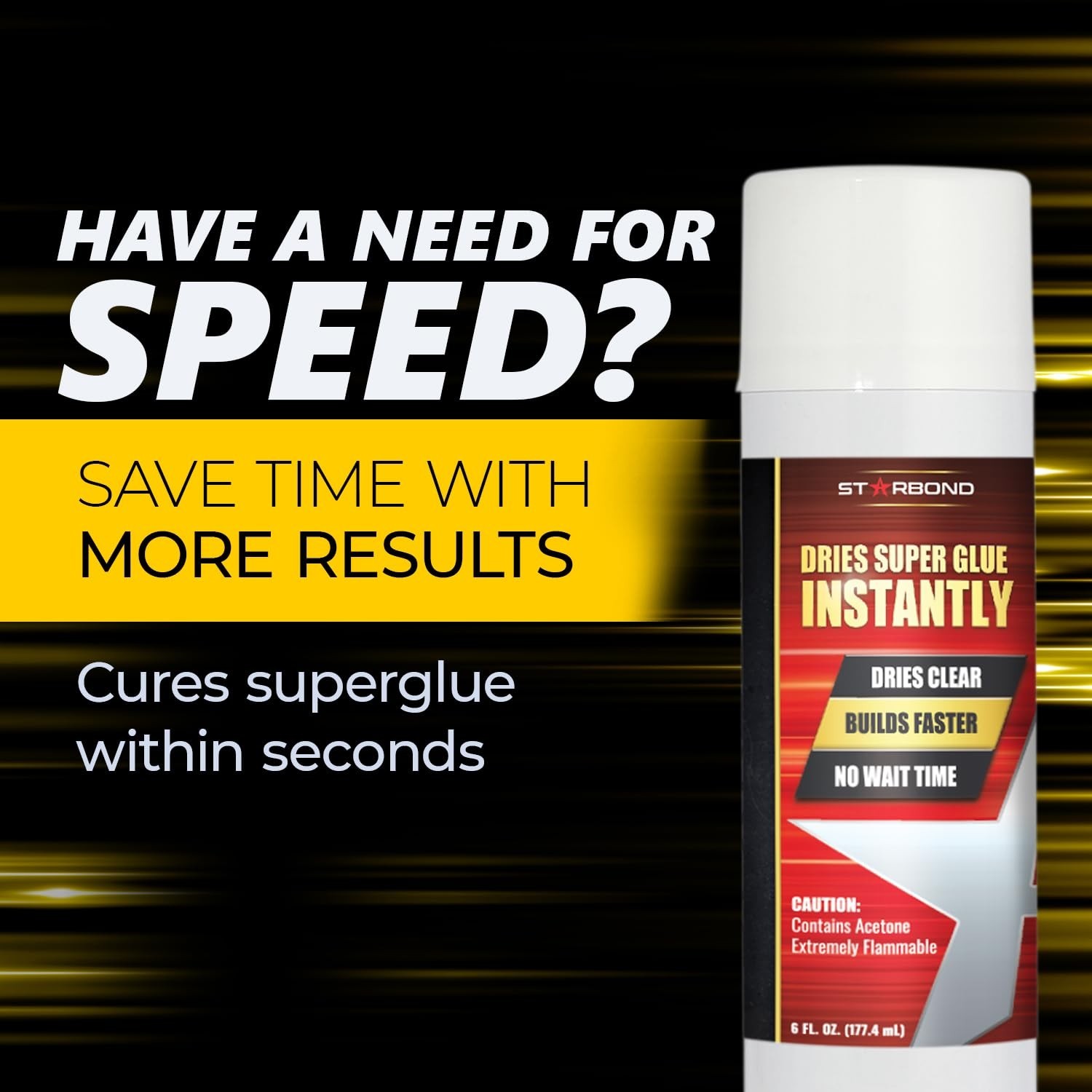 6 Ounce CA Glue Spray – Fast Drying, Low Viscosity, No Waste Bonding Solution