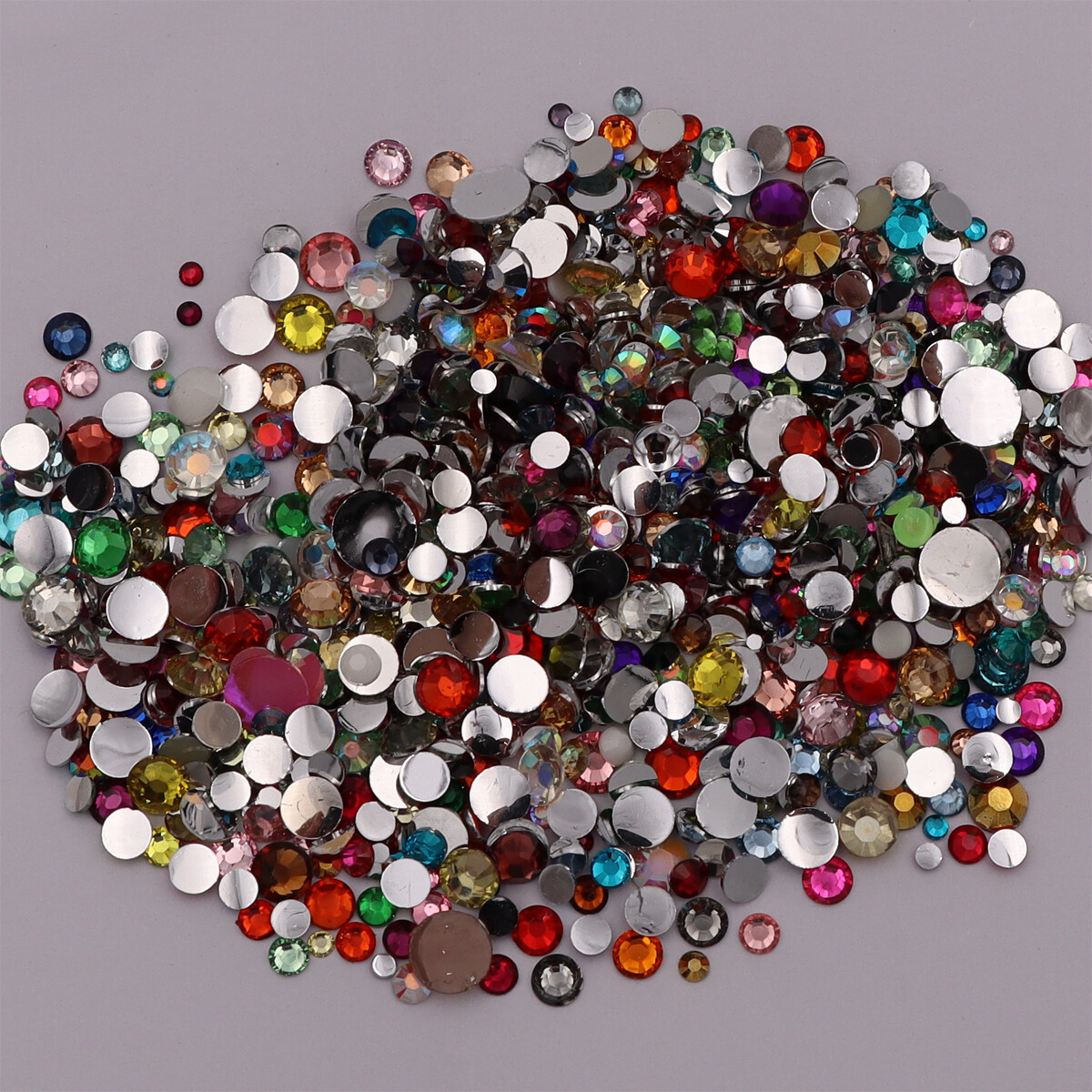 Resin Non Hot Fix Rhinestones Flat Back Gem Plastic Crystals Trimming For Crafts