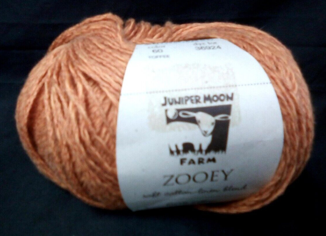 JUNIPER MOON FARM ZOOEY YARN COLOR TOFFEE COTTON / LINEN 100 gm / 284 yds