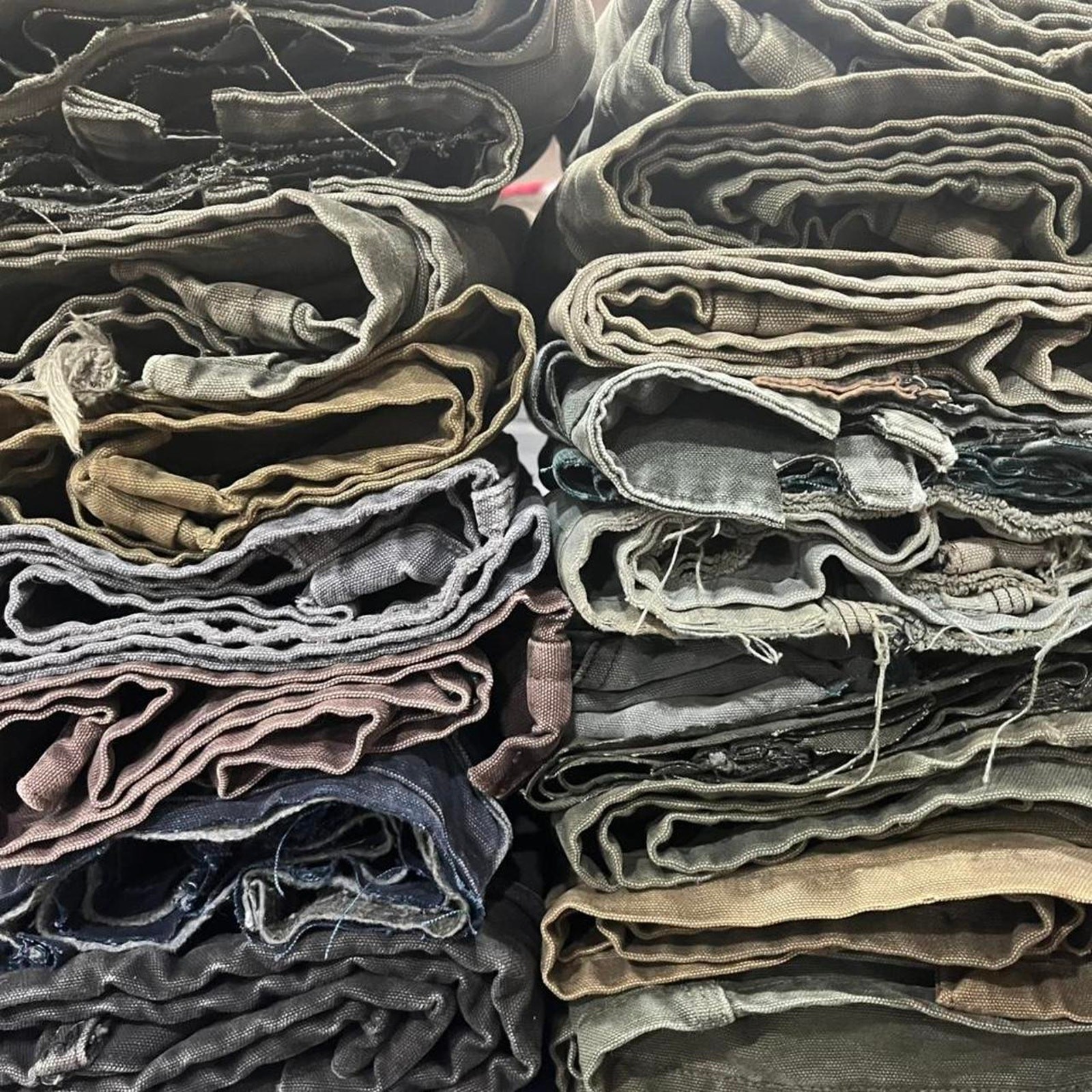 Vintage OEM Carhartt Duck Canvas Fabric Lot 55 Yards Brown MOS Bulk Wholesale