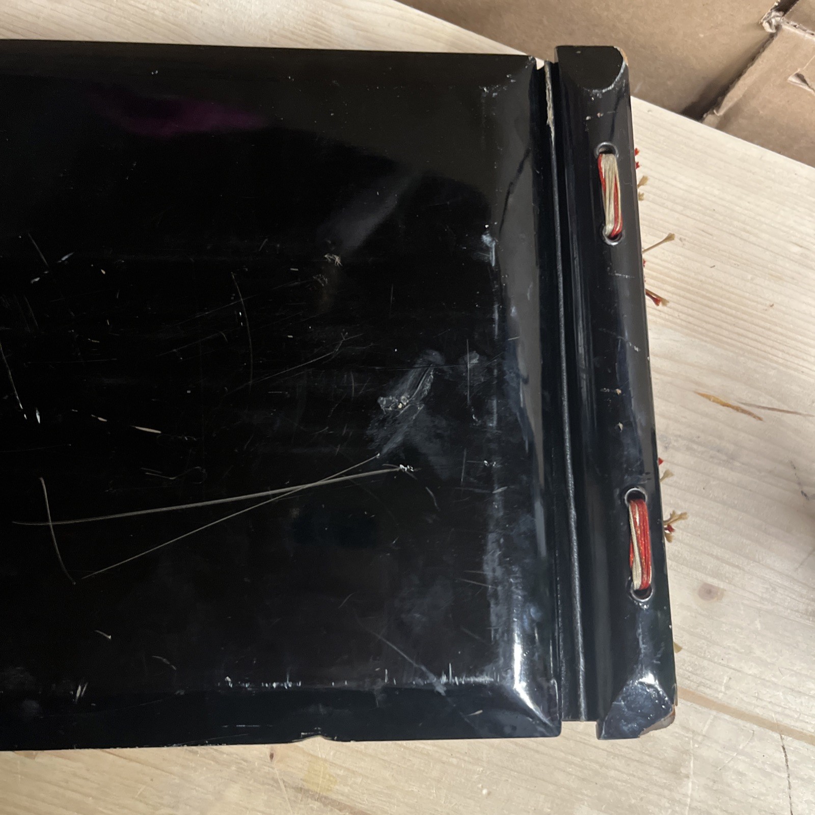 Vintage 1950s Japanese Photo Album – Black Lacquer