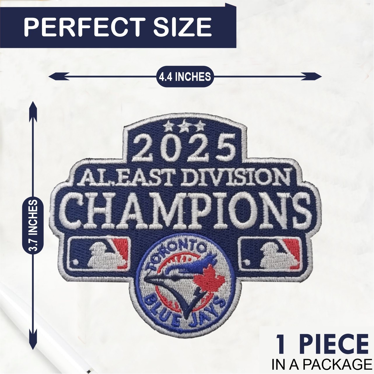 Toronto Blue Jays 2025 Champions Logo Iron On Patch-Sew Patch-Embroidered Patch