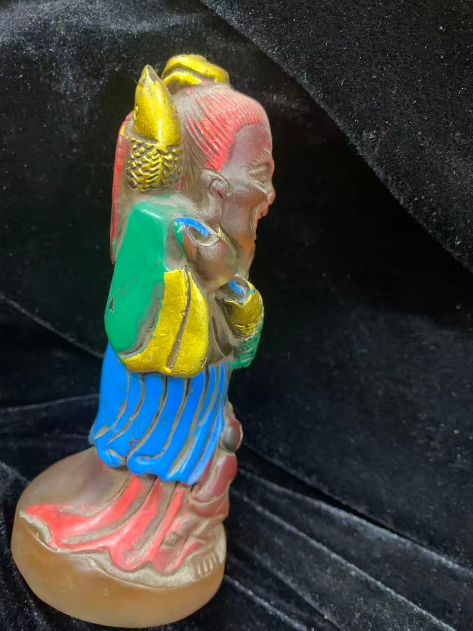 Excellent Pure Chinese Old Coloured Glaze Hand Made *Fisherman* Bottle