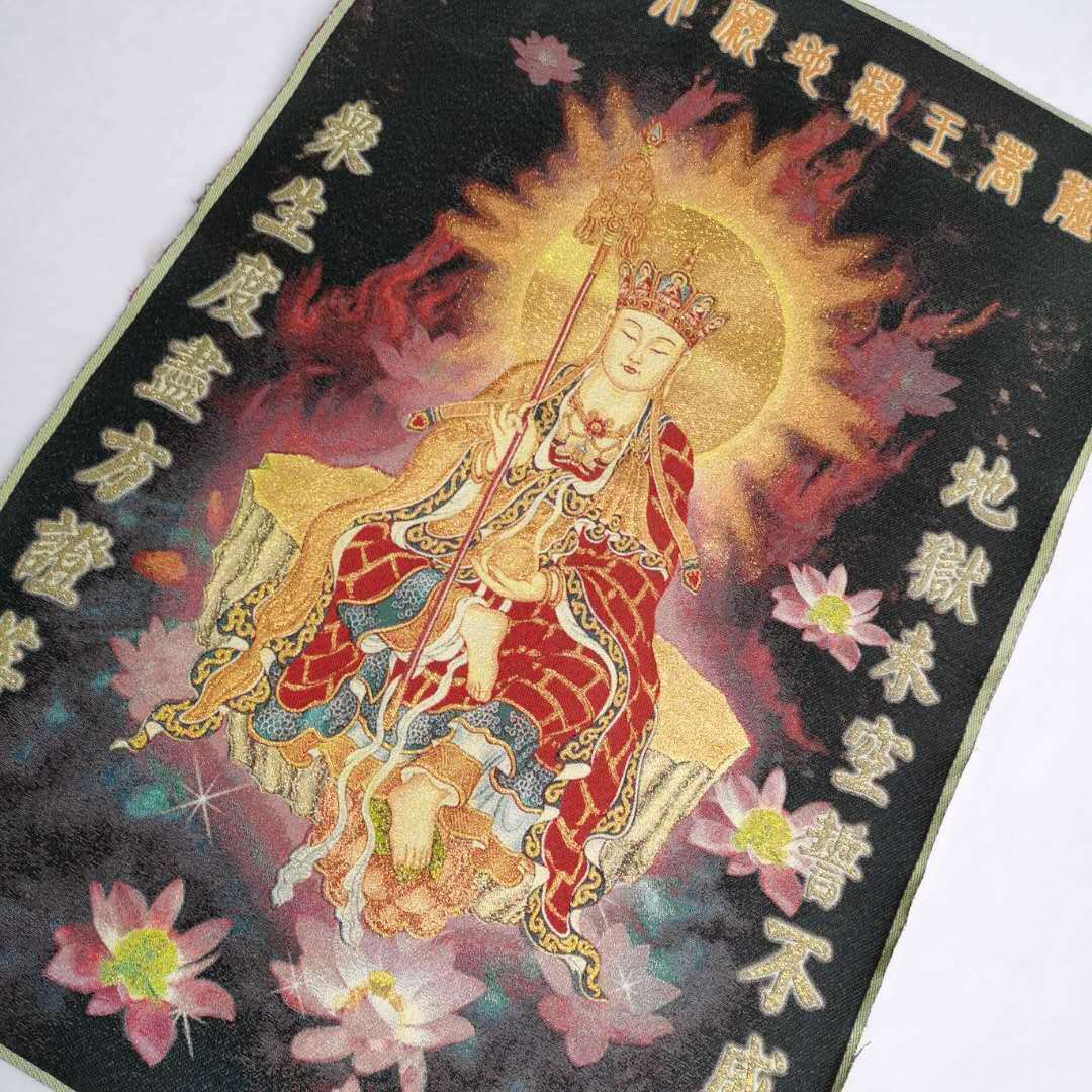 China Buddhism Cloth Silk Ksitigarbha Tang Priest Tang Monk Tangka Thangka 26548