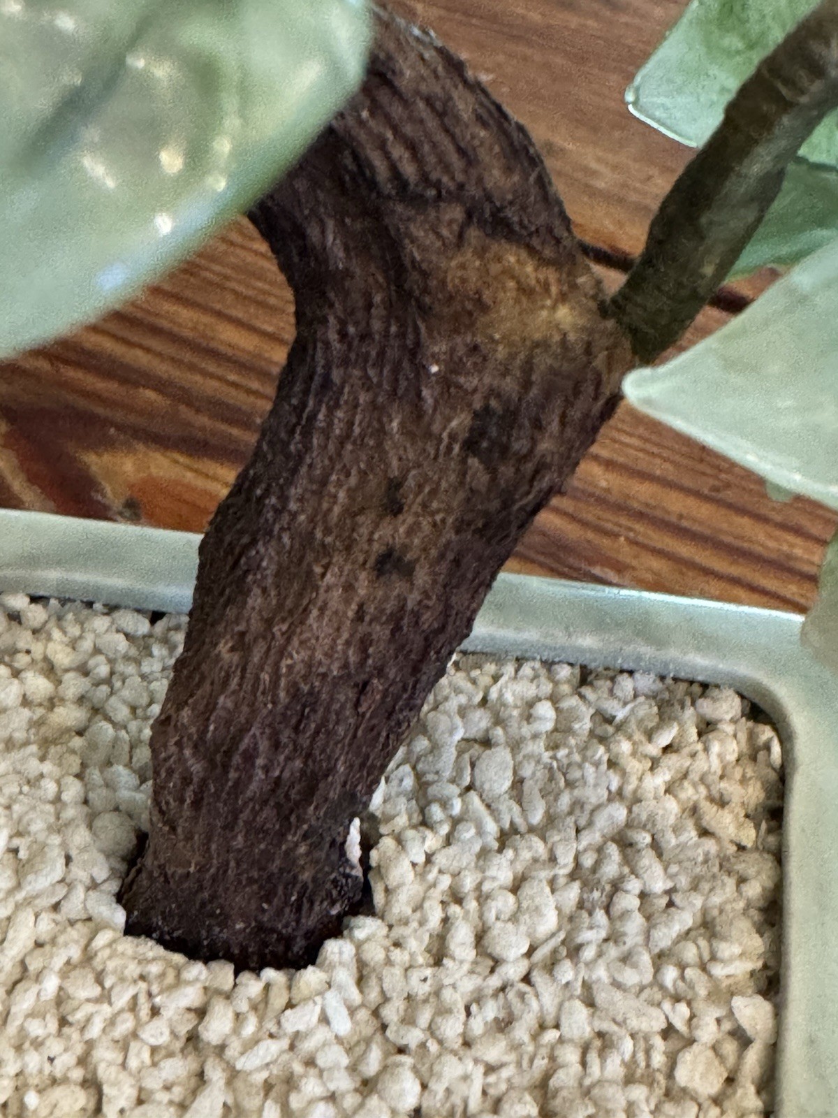 Antique Serpentine Jade and Semi Precious Stone Handcrafted Japanese Bonsai Tree