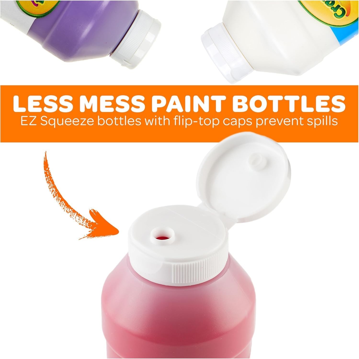 Crayola Washable Paint 12ct Bulk Set Kids Art Projects 16oz Bottles Nontoxic New