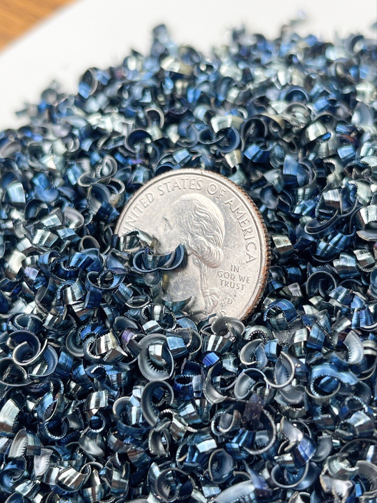 Blue 4140 Steel Alloy Shavings – Orgonite Supplies – By The Pound