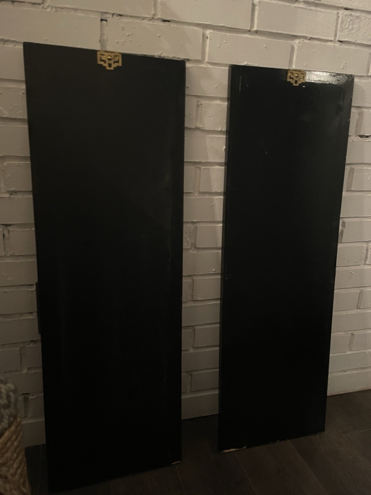 2 Vintage Asian Mother Of Pearl Decorative Wall Panels 12×36 Handmade